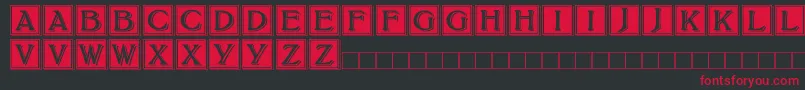 BoltonDropCaps Font – Red Fonts on Black Background