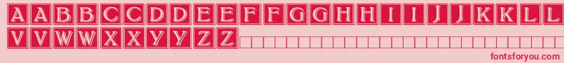 BoltonDropCaps Font – Red Fonts on Pink Background