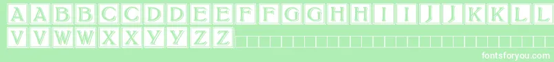 BoltonDropCaps Font – White Fonts on Green Background