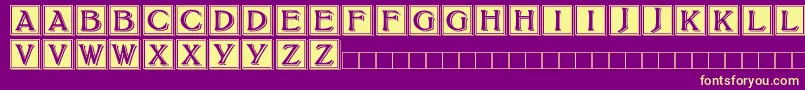 fuente BoltonDropCaps – Fuentes Amarillas Sobre Fondo Morado