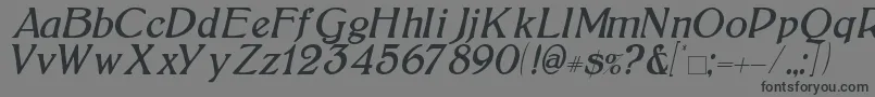 フォントBoltonItalic – 黒い文字の灰色の背景