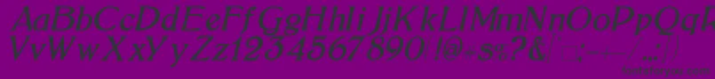 BoltonItalic Font – Black Fonts on Purple Background