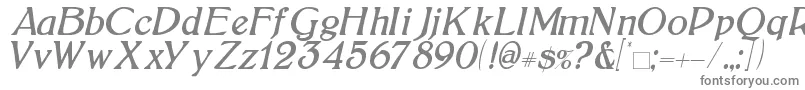 フォントBoltonItalic – 白い背景に灰色の文字