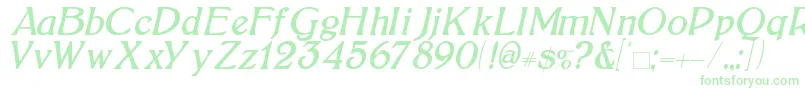 BoltonItalic Font – Green Fonts on White Background