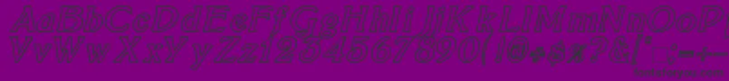 BoltonItalicOutline Font – Black Fonts on Purple Background