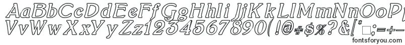 BoltonItalicOutline-fontti – täytetyt fontit