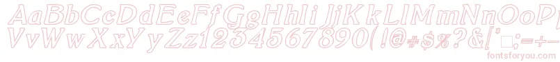 BoltonItalicOutline Font – Pink Fonts