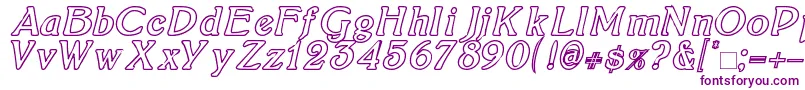 BoltonItalicOutline-fontti – violetit fontit