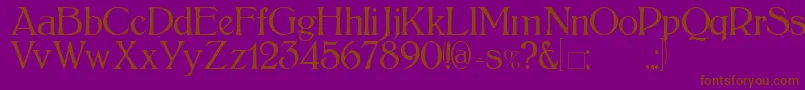 BoltonLight Font – Brown Fonts on Purple Background