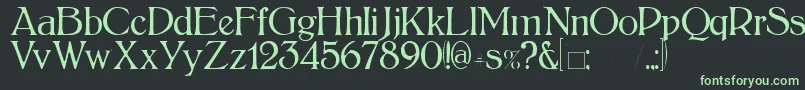 BoltonLight Font – Green Fonts on Black Background