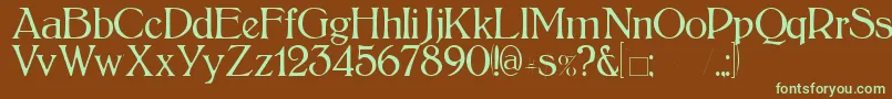 BoltonLight Font – Green Fonts on Brown Background