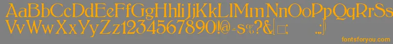 BoltonLight Font – Orange Fonts on Gray Background