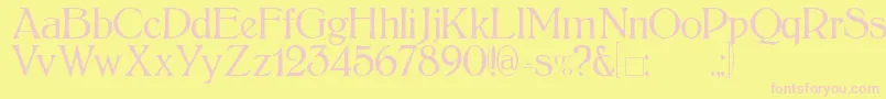 BoltonLight Font – Pink Fonts on Yellow Background