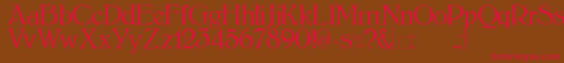 BoltonLight Font – Red Fonts on Brown Background