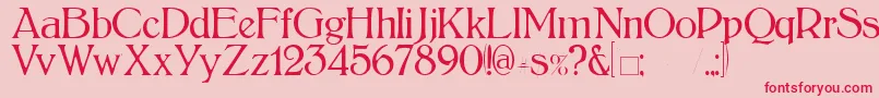 BoltonLight Font – Red Fonts on Pink Background