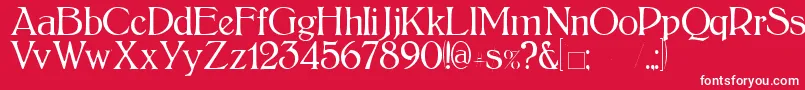 BoltonLight-Schriftart – Weiße Schriften auf rotem Hintergrund