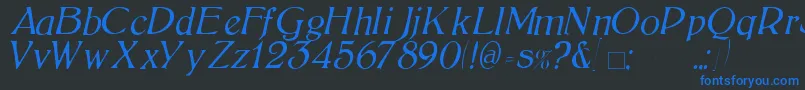 fuente BoltonLightItalic – Fuentes Azules Sobre Fondo Negro