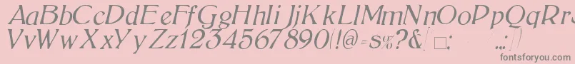 BoltonLightItalic Font – Gray Fonts on Pink Background