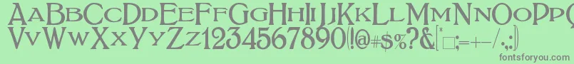 BoltonTitling Font – Gray Fonts on Green Background