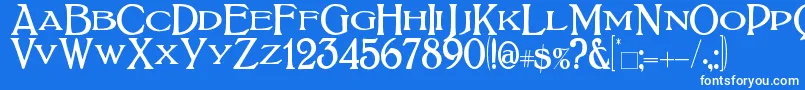 BoltonTitling Font – White Fonts on Blue Background