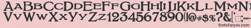 BoltonTitlingBold Font – Black Fonts on Pink Background