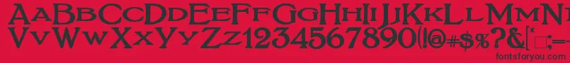 BoltonTitlingBold Font – Black Fonts on Red Background