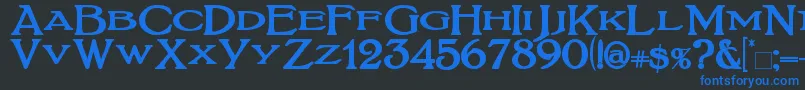 BoltonTitlingBold Font – Blue Fonts on Black Background