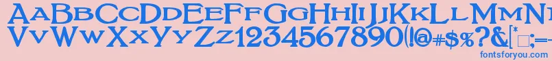 BoltonTitlingBold Font – Blue Fonts on Pink Background