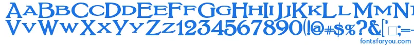 BoltonTitlingBold Font – Blue Fonts on White Background