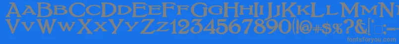 BoltonTitlingBold Font – Gray Fonts on Blue Background