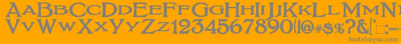 BoltonTitlingBold Font – Gray Fonts on Orange Background