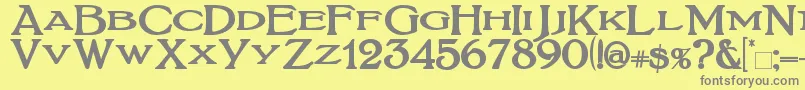 BoltonTitlingBold Font – Gray Fonts on Yellow Background