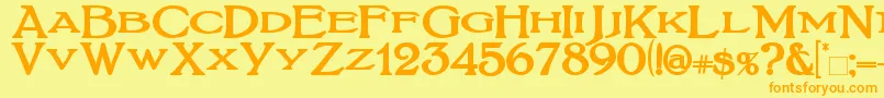 BoltonTitlingBold Font – Orange Fonts on Yellow Background