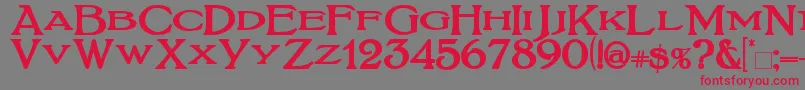 BoltonTitlingBold Font – Red Fonts on Gray Background