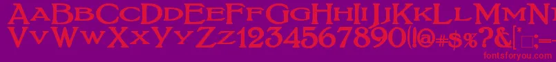 BoltonTitlingBold Font – Red Fonts on Purple Background