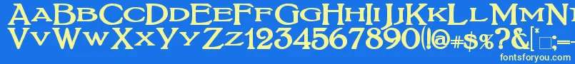 BoltonTitlingBold Font – Yellow Fonts on Blue Background