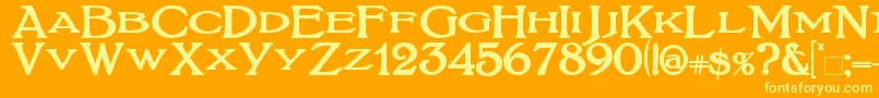 BoltonTitlingBold Font – Yellow Fonts on Orange Background