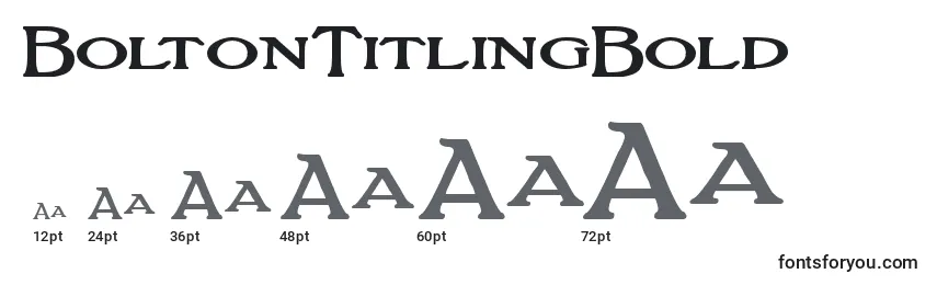BoltonTitlingBold (121819) Font Sizes