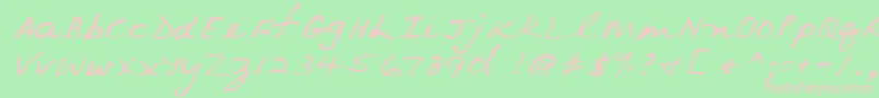 VanRegular Font – Pink Fonts on Green Background