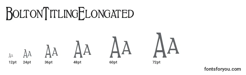 Größen der Schriftart BoltonTitlingElongated (121820)