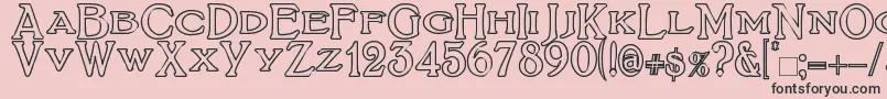 BoltonTitlingOutline Font – Black Fonts on Pink Background