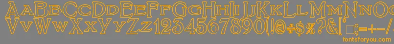 BoltonTitlingOutline Font – Orange Fonts on Gray Background