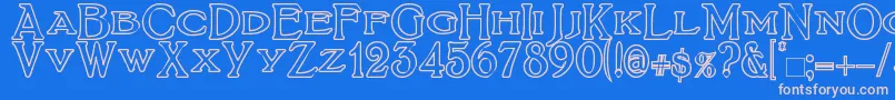 BoltonTitlingOutline Font – Pink Fonts on Blue Background