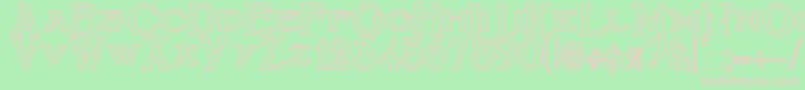 BoltonTitlingOutline Font – Pink Fonts on Green Background