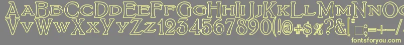 BoltonTitlingOutline Font – Yellow Fonts on Gray Background