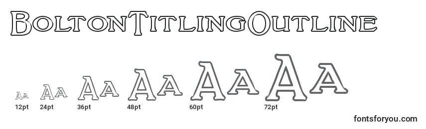 BoltonTitlingOutline (121821) Font Sizes