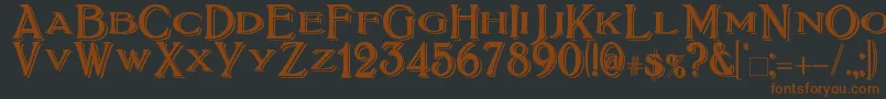 BoltonTitlingShadowed Font – Brown Fonts on Black Background