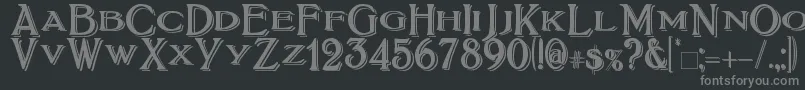 BoltonTitlingShadowed Font – Gray Fonts on Black Background