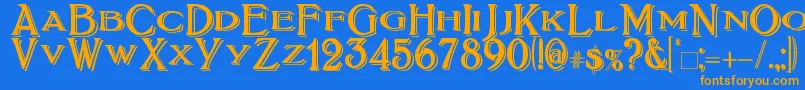 More about BoltonTitlingShadowed Font BoltonTitlingShadowed Font – Orange Fonts on Blue Background