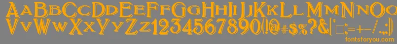 Police BoltonTitlingShadowed – polices orange sur fond gris